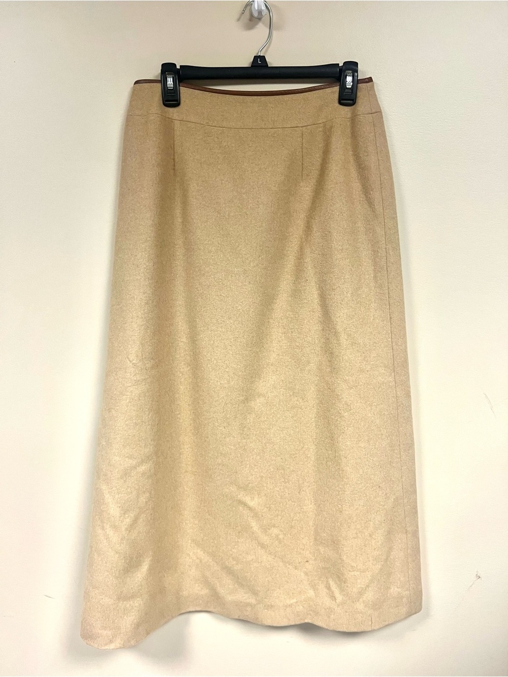 Talbots  Camel hair Skirt with leather waistband size 8